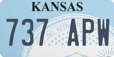 KS license plate 737APW