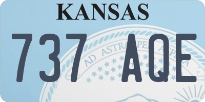 KS license plate 737AQE