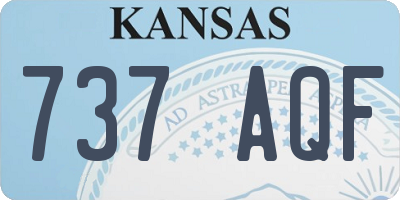 KS license plate 737AQF