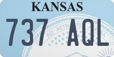 KS license plate 737AQL