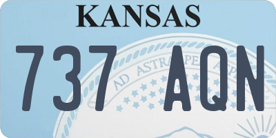 KS license plate 737AQN