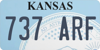 KS license plate 737ARF