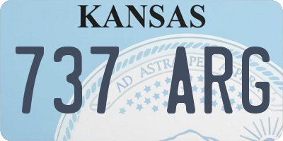 KS license plate 737ARG