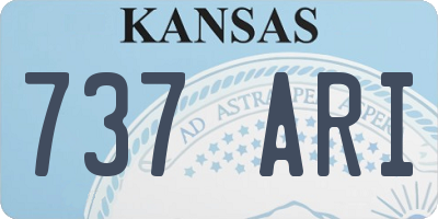 KS license plate 737ARI