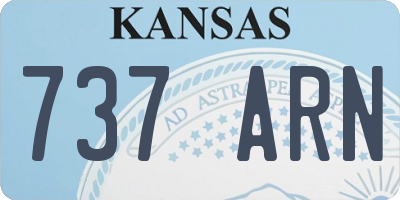 KS license plate 737ARN