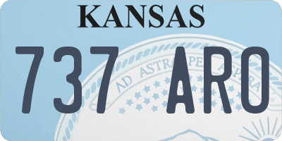 KS license plate 737ARO