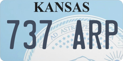 KS license plate 737ARP