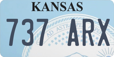 KS license plate 737ARX