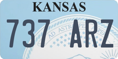 KS license plate 737ARZ