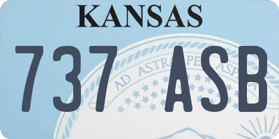 KS license plate 737ASB