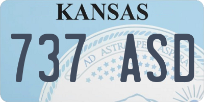 KS license plate 737ASD