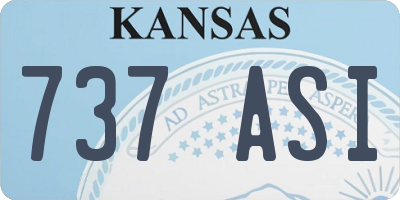 KS license plate 737ASI