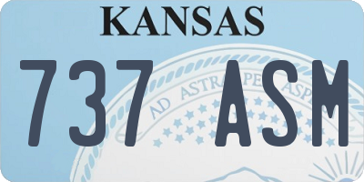 KS license plate 737ASM