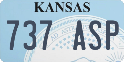 KS license plate 737ASP