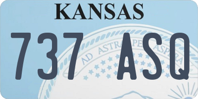 KS license plate 737ASQ