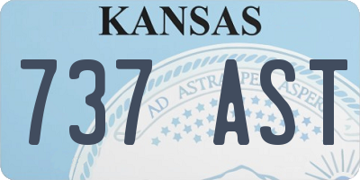 KS license plate 737AST