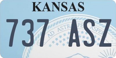 KS license plate 737ASZ