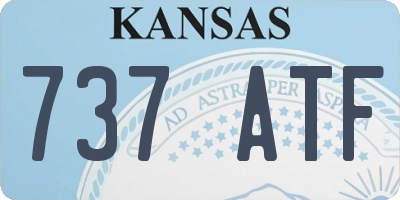 KS license plate 737ATF