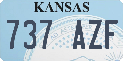 KS license plate 737AZF
