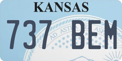 KS license plate 737BEM