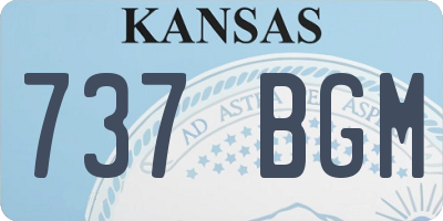 KS license plate 737BGM