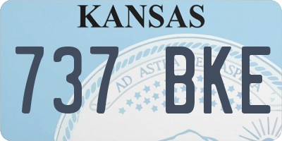 KS license plate 737BKE