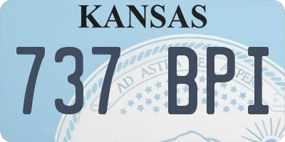 KS license plate 737BPI