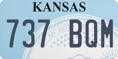 KS license plate 737BQM