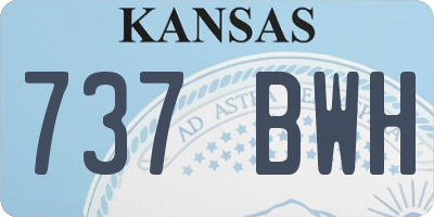 KS license plate 737BWH