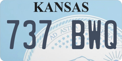 KS license plate 737BWQ