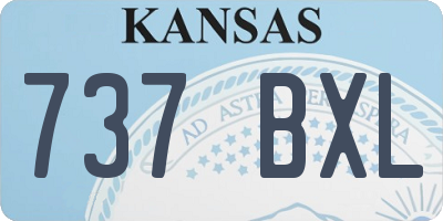 KS license plate 737BXL