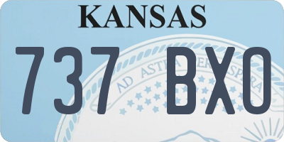 KS license plate 737BXO