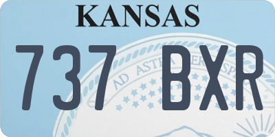 KS license plate 737BXR