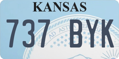 KS license plate 737BYK