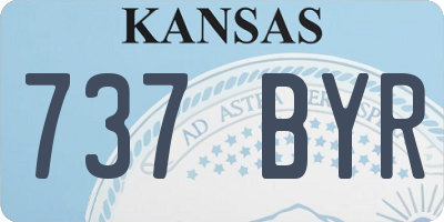 KS license plate 737BYR