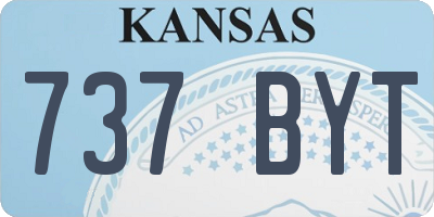 KS license plate 737BYT