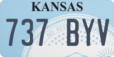 KS license plate 737BYV