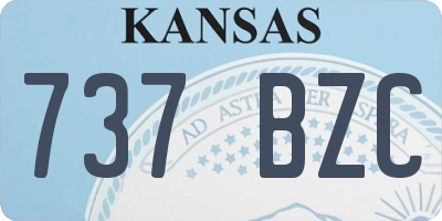 KS license plate 737BZC