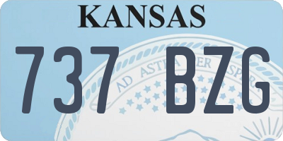 KS license plate 737BZG