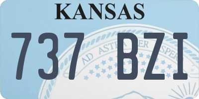 KS license plate 737BZI