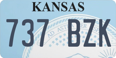 KS license plate 737BZK