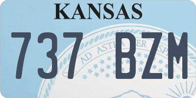 KS license plate 737BZM