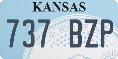 KS license plate 737BZP