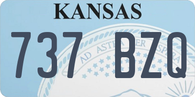 KS license plate 737BZQ