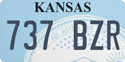 KS license plate 737BZR