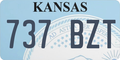 KS license plate 737BZT