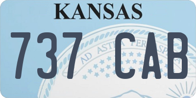KS license plate 737CAB