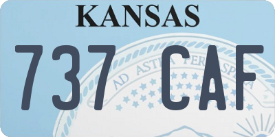 KS license plate 737CAF