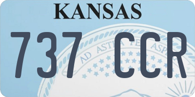 KS license plate 737CCR