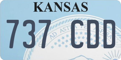 KS license plate 737CDD
